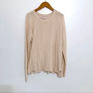 🎉HP🎉LOFT Cream Sweater Size L GUC